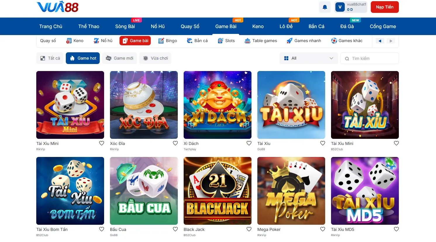 Khám phá cổng game bài đình đám