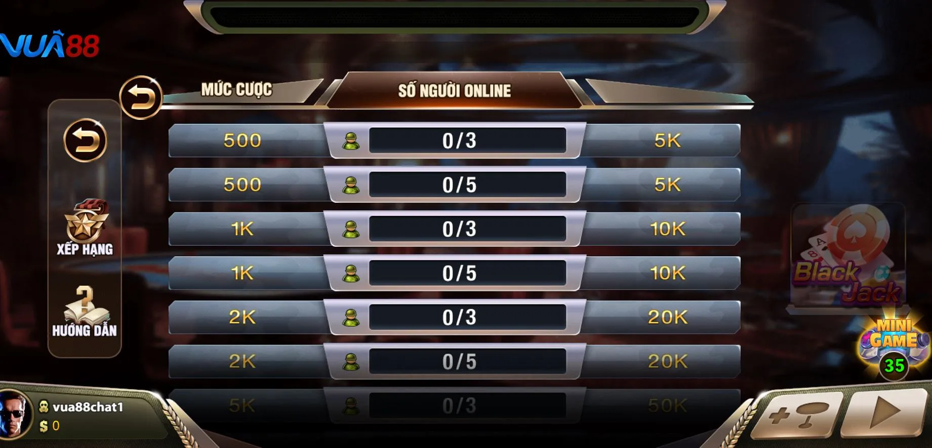 Game bài hot tại Vua88 online