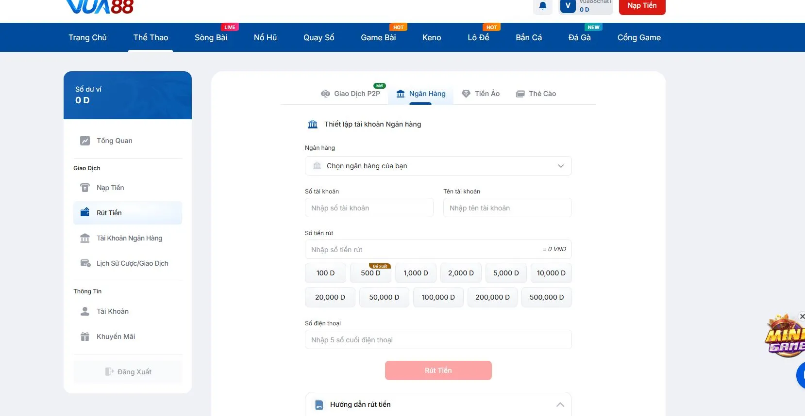 Nạp tiền qua thẻ cào di động