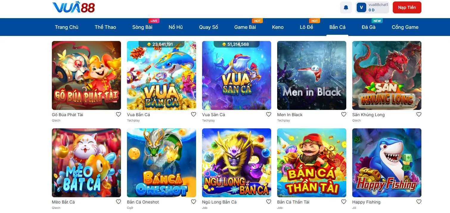 Mẹo chơi game bắn cá tại Vua88