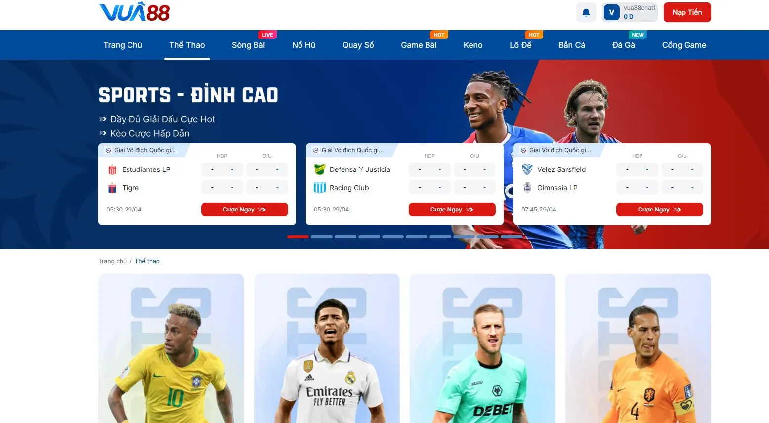 Thể thao - Trải nghiệm cá cược thú vị