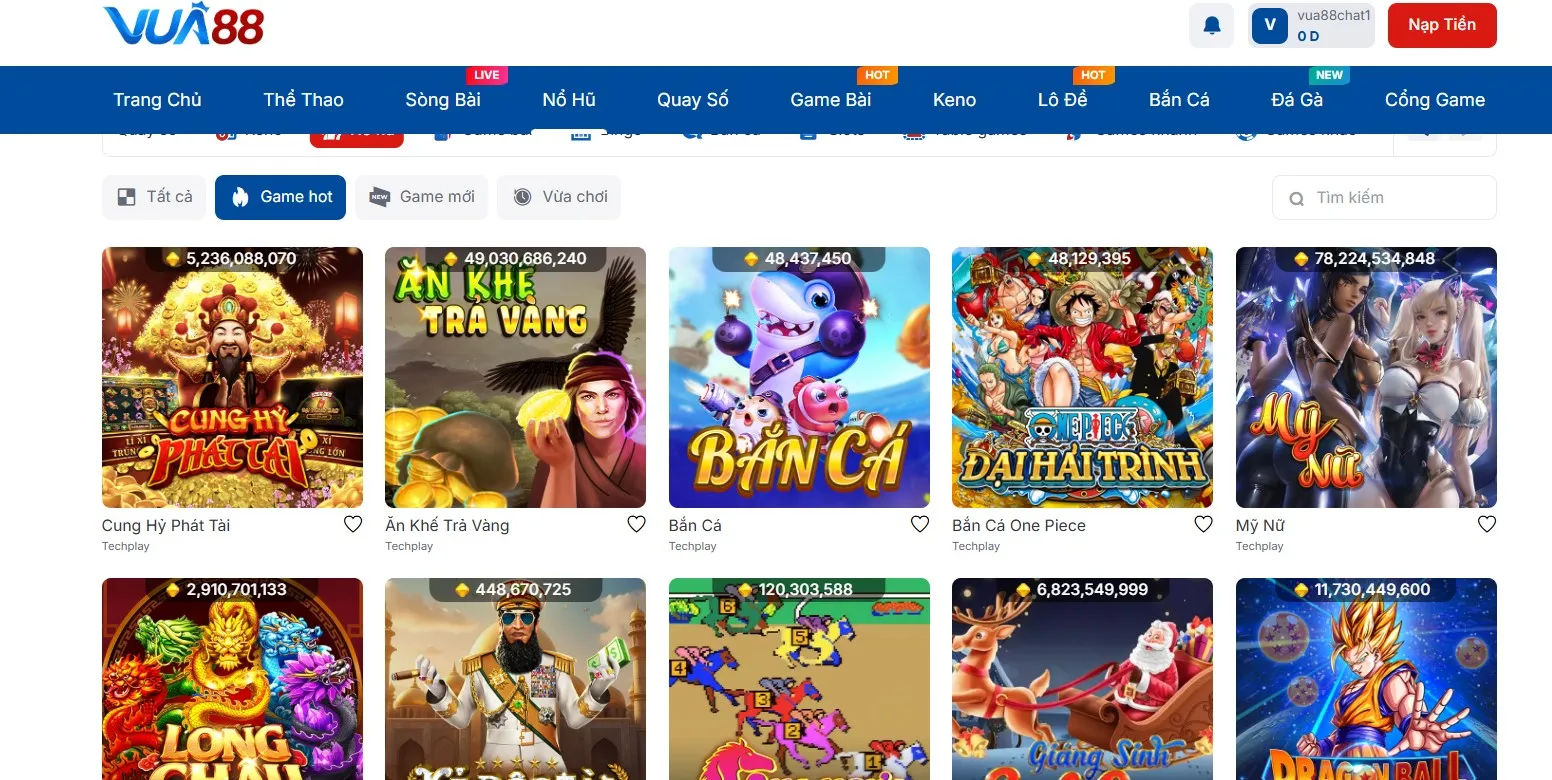 Giới thiệu về game nổ hũ Vua88