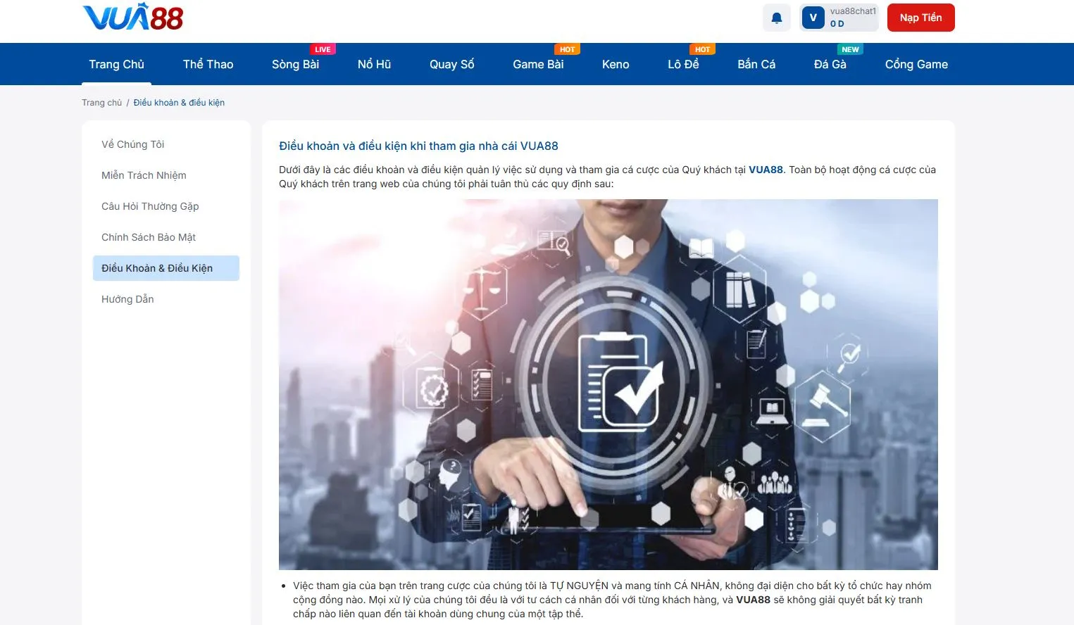 Những điều cần lưu ý khi chơi tại Vua88 online