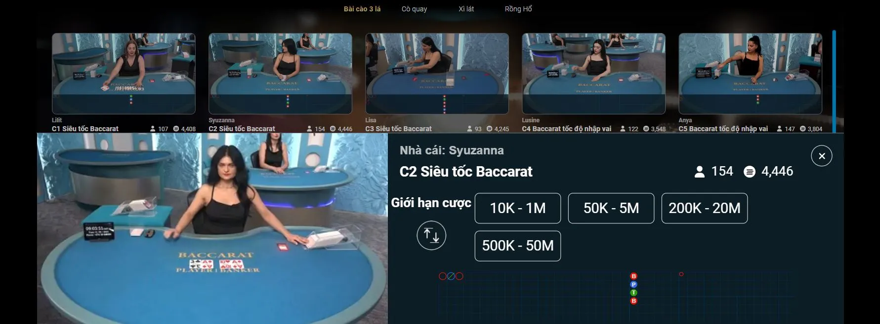 baccarat Vua88 4 Cược Baccarat Livestream Vua88 kiếm thưởng nhanh chóng