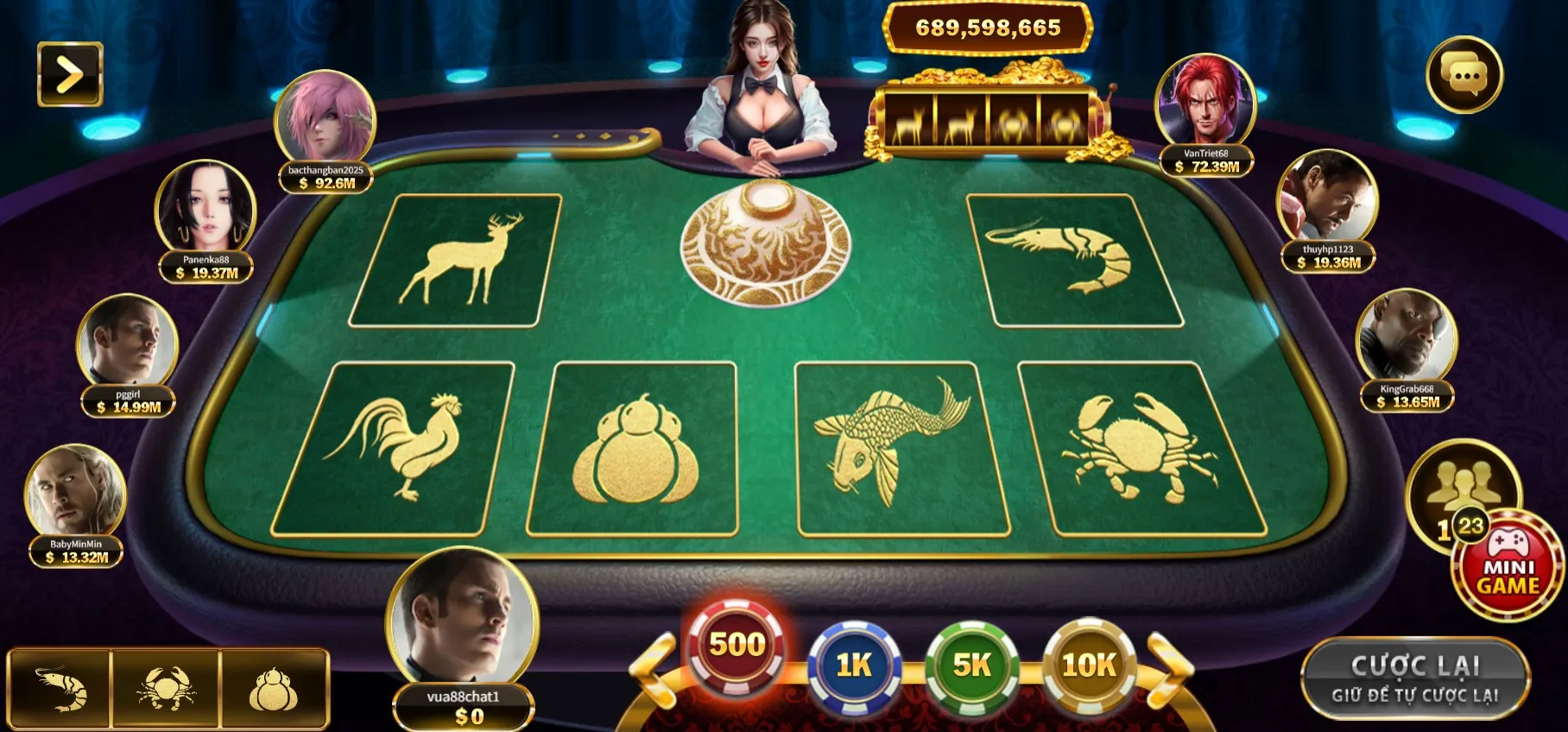 Giới thiệu về game bầu cua Vua88