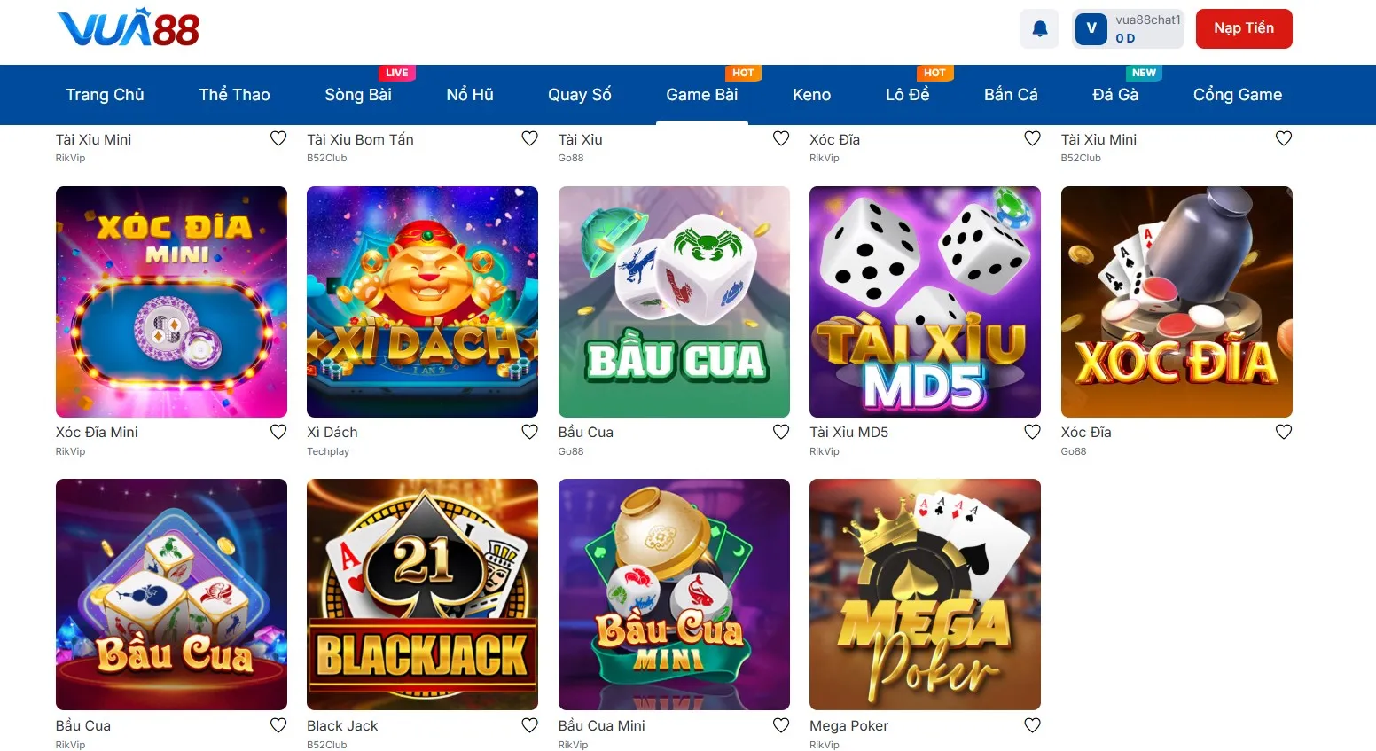 Các bước chơi bầu cua Vua 88