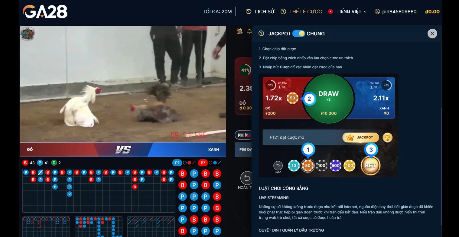Cách tham gia Đá gà GA28 tại Vua88