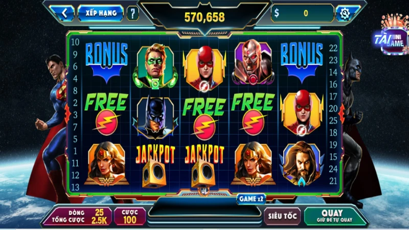 Quản Lý Vốn Khi game Quay slot Justice League