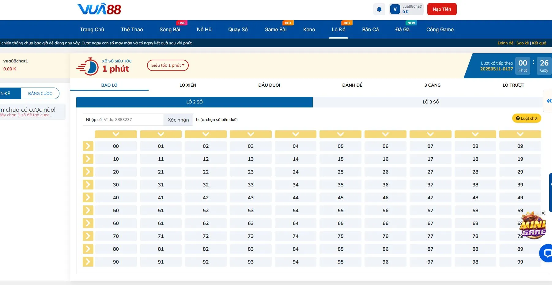 lo de sieu toc Vua88 Chi tiết về Lô đề siêu tốc tại Vua88