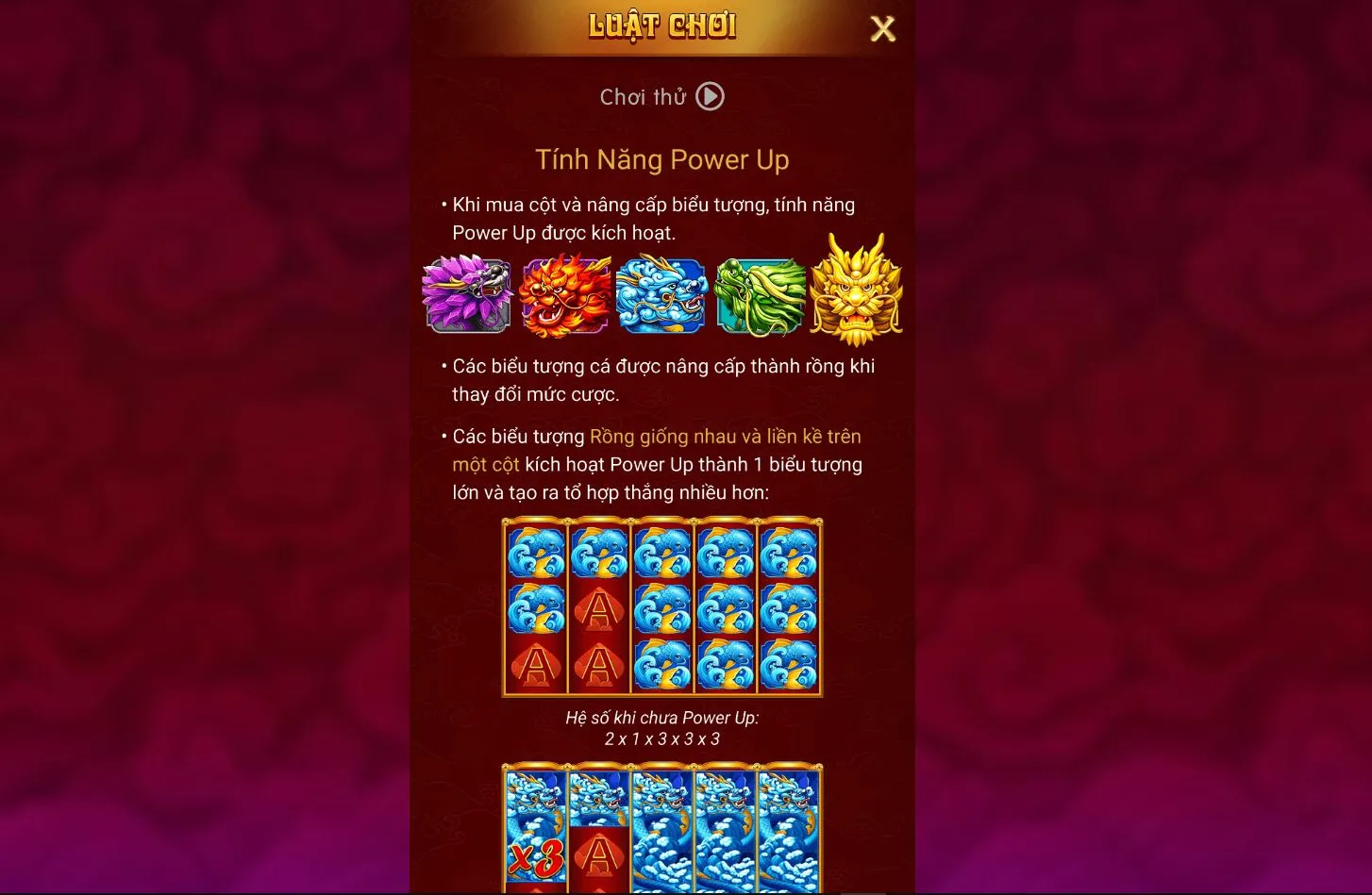 Giá trị hũ thưởng trong game Long Châu