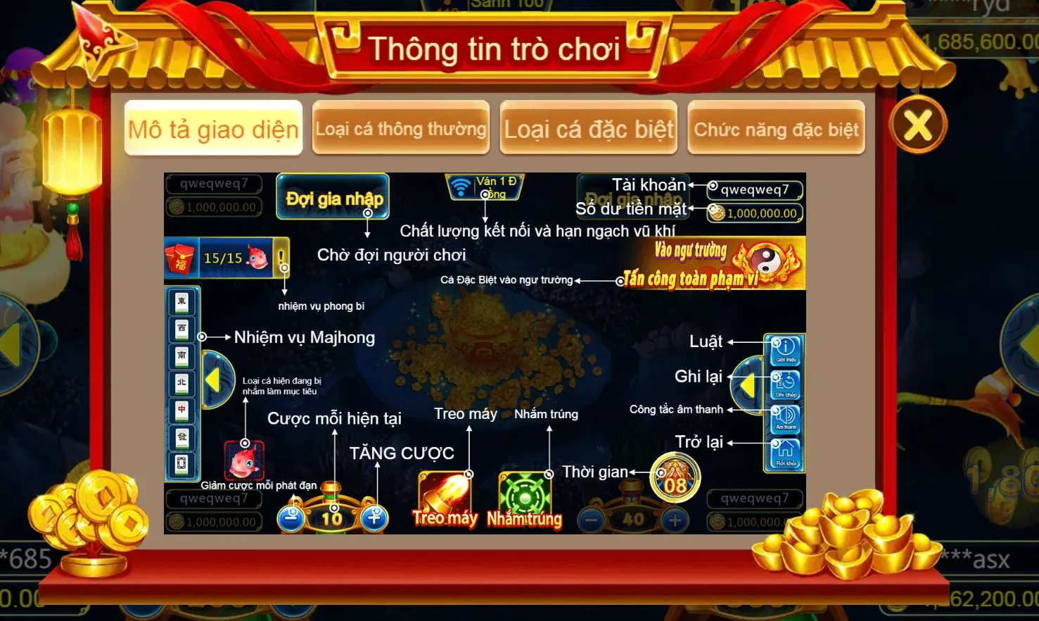 Thao tác chơi game bắn cá Vua88