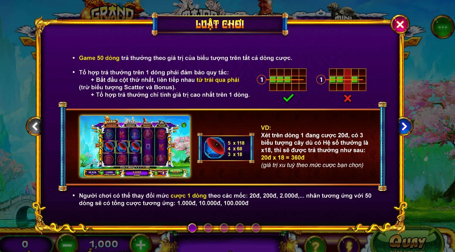 Hệ số nhân thắng nhận thưởng lớn