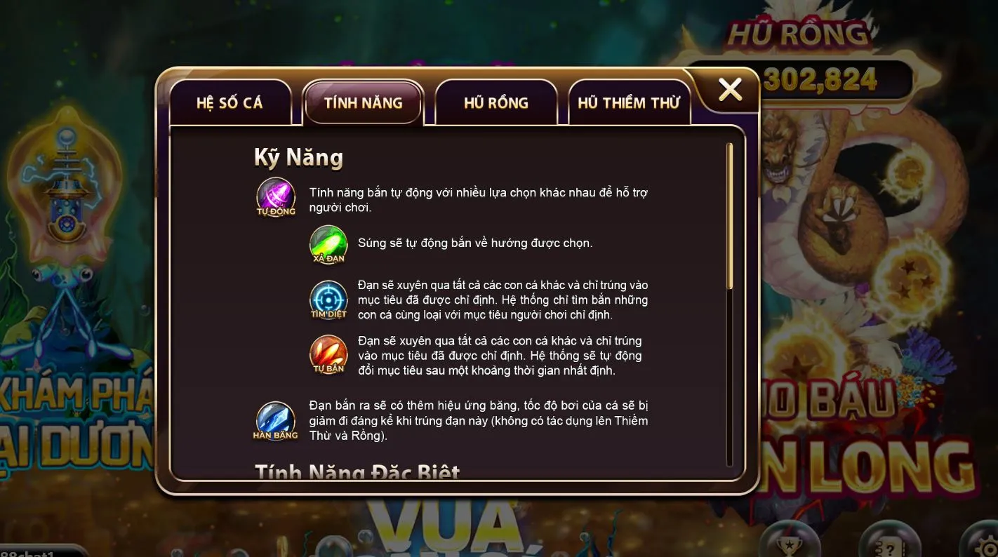 Các loại cá trong Vua săn cá