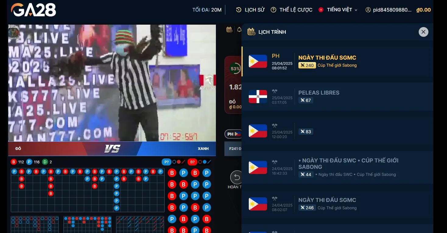 da ga online Vua88 1 Theo dõi lịch sử đấu - Bí kíp đọc trận như cao thủ