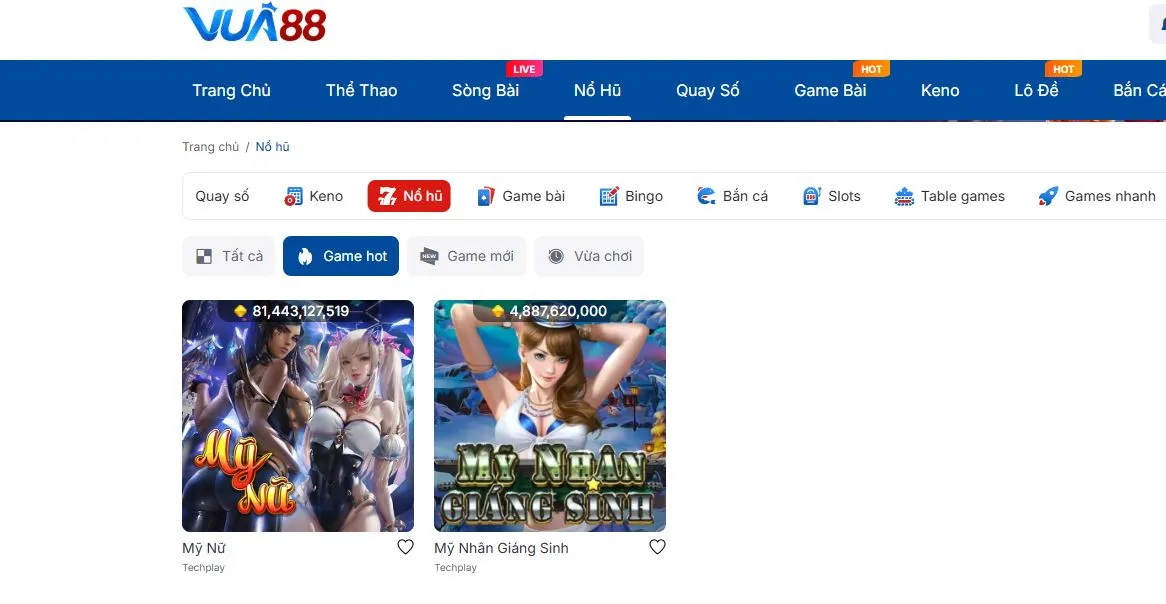 no hu my nu Vua88 Giới thiệu game nổ hũ Mỹ nữ tại Vua88