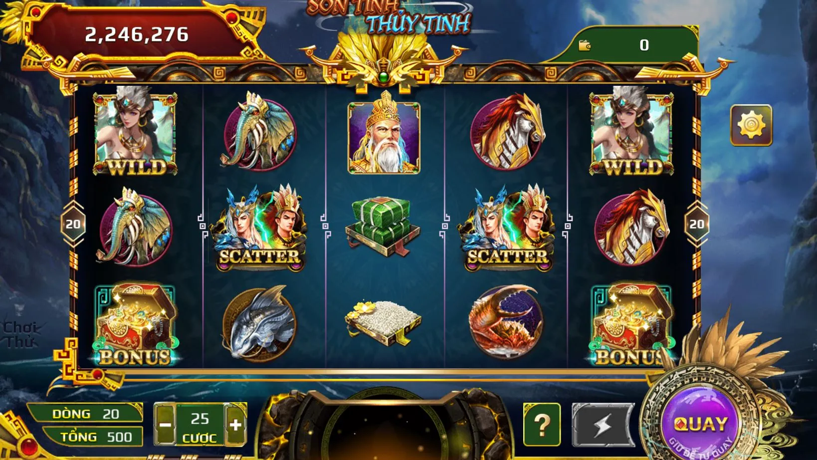 son tinh thuy tinh Vua88 1 Các biểu tượng hot trong game